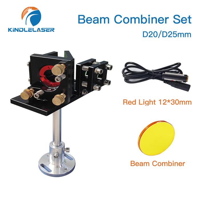 ZnSe Laser Beam Combiner Set D20/25mm ZnSe Beam lens+Combiner Mount