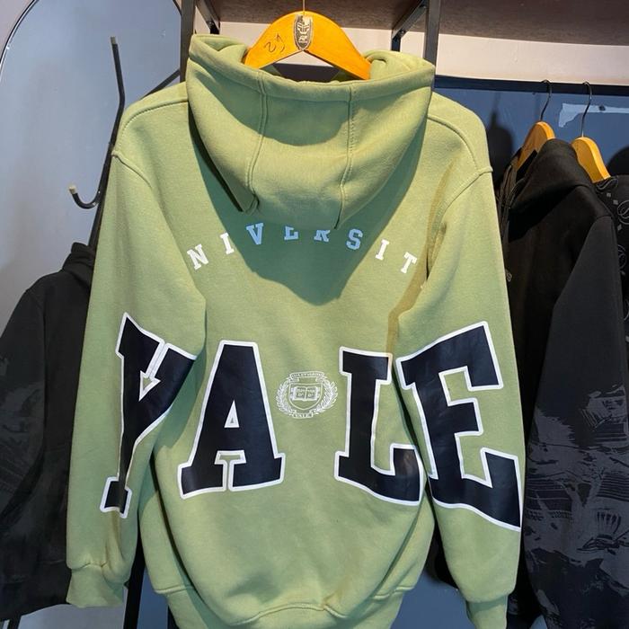 Aegrys Hoodie Original Yale Sweater Tebal Bahan Cotton Fleece 330gsm dengan Desain Logo YALE Stylish