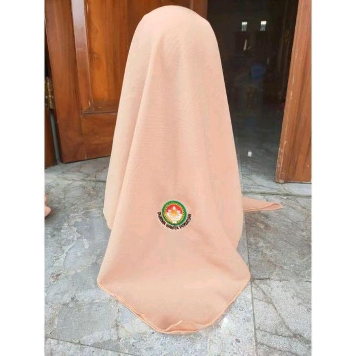 jilbab segi empat dharma wanita/DWP.logo dharma wanita, peach