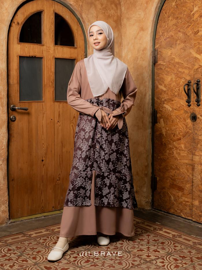 JILBRAVE Ailee Dress Gamis Kondangan Cotton Silk Feminine Elegant