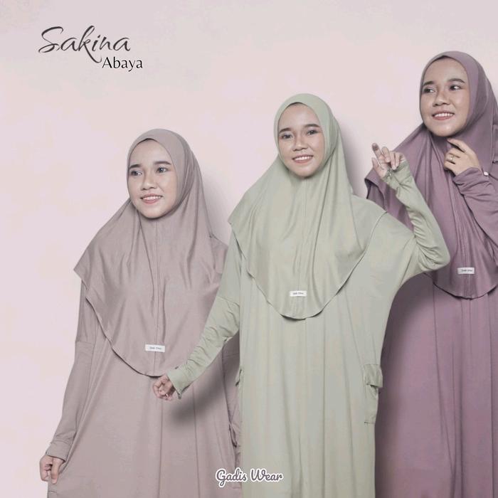 Sakina Abaya Plain/ Setelan gamis rayon spandex/ abaya kaos spandex/ abaya polos/ Gamis daily polos