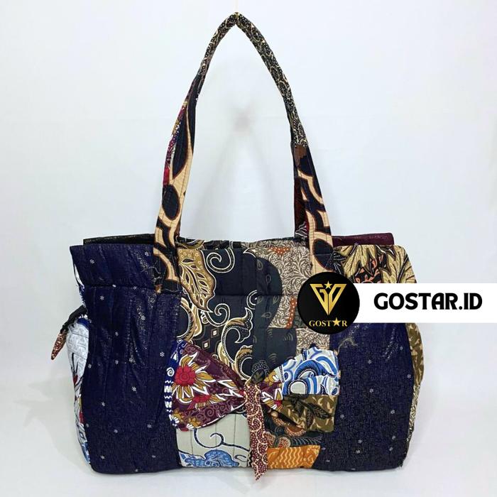 GOSTAR.ID/TOTEBAG  Wanita PERCA  Hitam BATIK JOGJA/TAS UNIK UNTUK PENGAJIAN