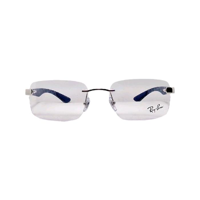 Frame Kacamata Rayban Rimless Carbon Rb8423 2501 56-18-145 Silver Original