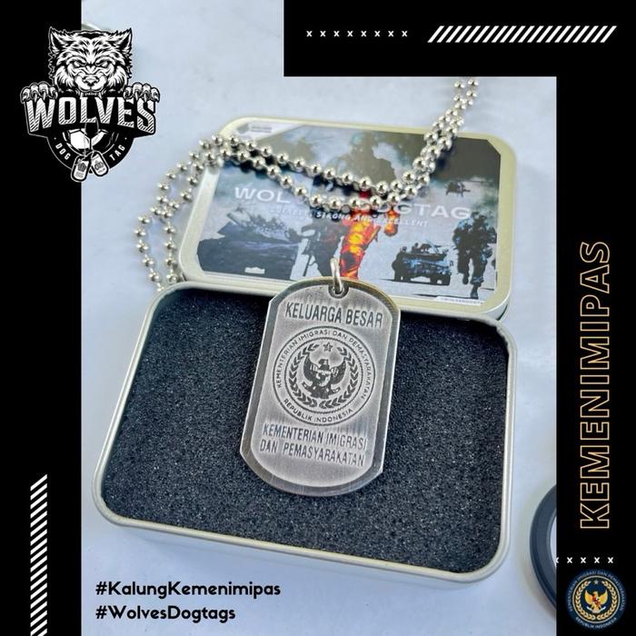 Kalung kemenimipas / dogtags kemenimipas / Kalung pemasyarakatan / kementerian imigrasi dan pemasyar