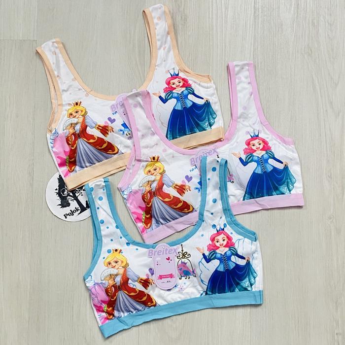 PREMIUM (3pc) Miniset busa anak gadis impor BREITEX motif karakter boneka
