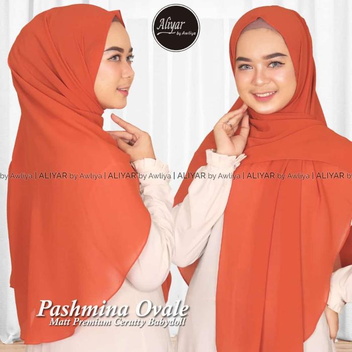 PASHMINA OVAL CERUTY BABYDOLL PREMIUM \ ORIGINAL ALIYAR BY AWLIYA COLLECTION \ PASHMINA CURVE\