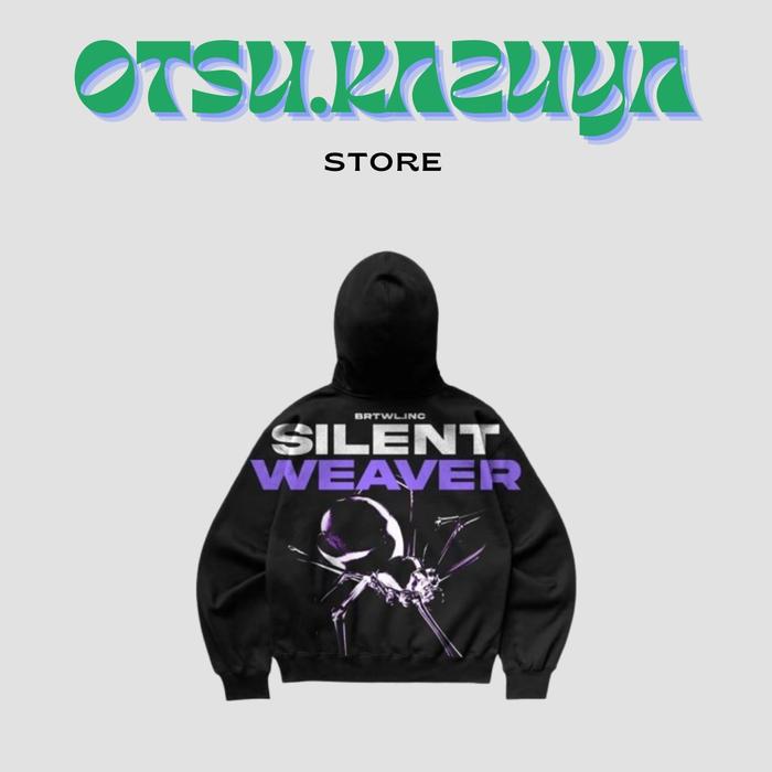 HOODIE BRTWL BOXY OVERSIZE SILENT WEAVER Pria Wanita Unisex Keren Bulu Cewek hoodie shutdown Cowok