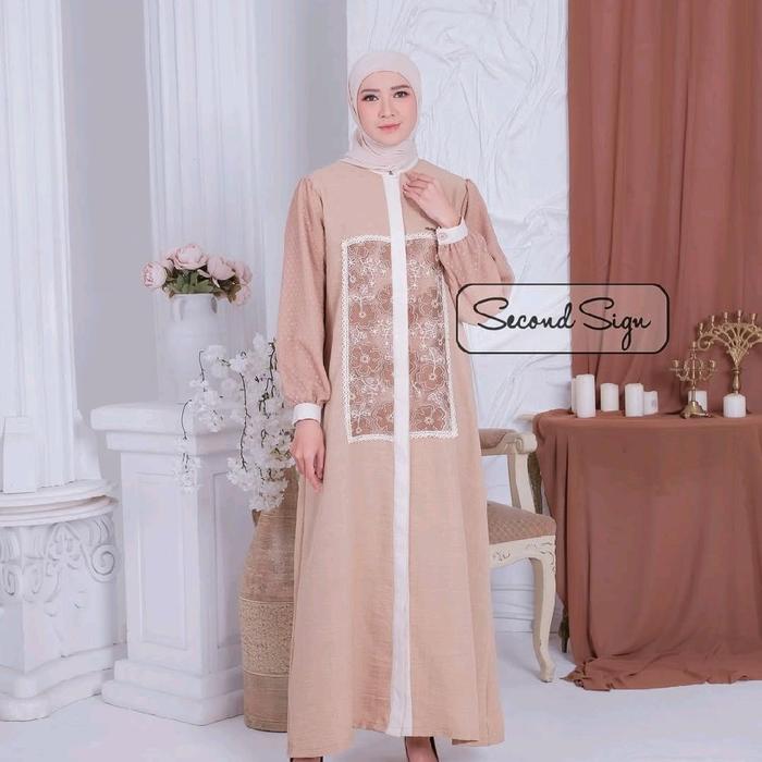 gamis//second sign//elmedina dress//long dress//gamis kekinian//gamis dewasa Muslim Baju