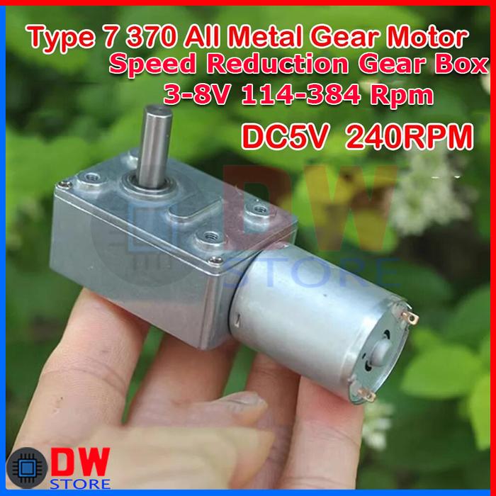Dinamo DC Motor RS-370 370 Speed Reduction Gearbox Gear Box Siku 5V 3-8V