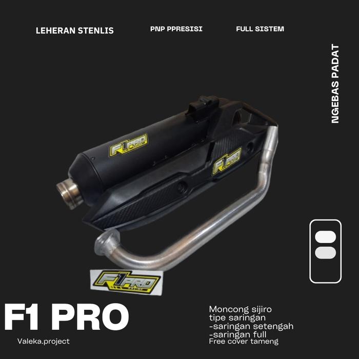 knalpot F1proracing FULLSISTEM bas adem beat, scoopy, nmax,aerox,mio, Vario DLL