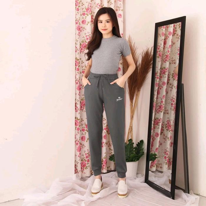 Celana Jogger Joger Training Wanita Premium Sport Celana Import