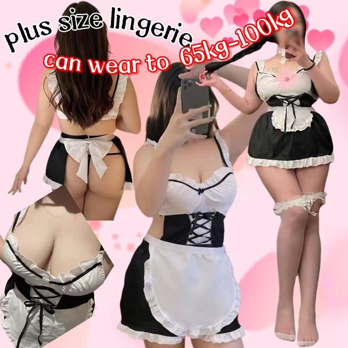 local delivery Lingerie Bigsize baju cosplay wanita Pembantu Pembantu Maid Besar  jumbo BigSize Sexy