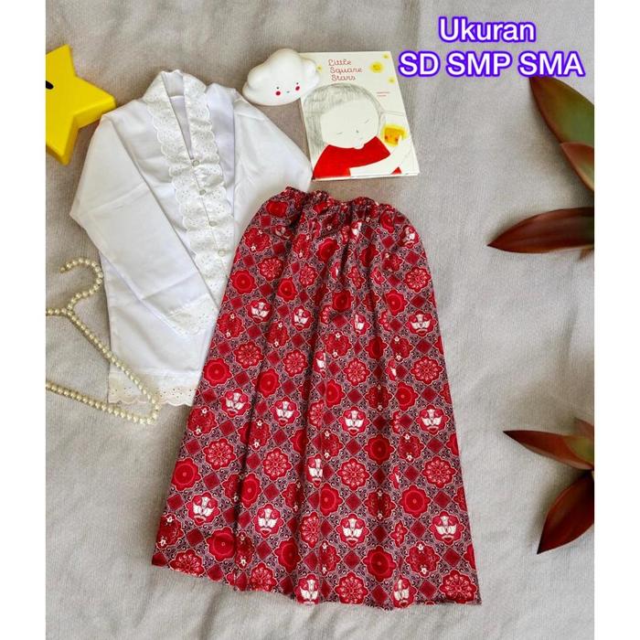Baju Adat Kebaya Encim Usia 5-18 Tahun Set Kebaya Kutubaru Anak Kecil Tanggung Remaja Dewasa Kebaya 