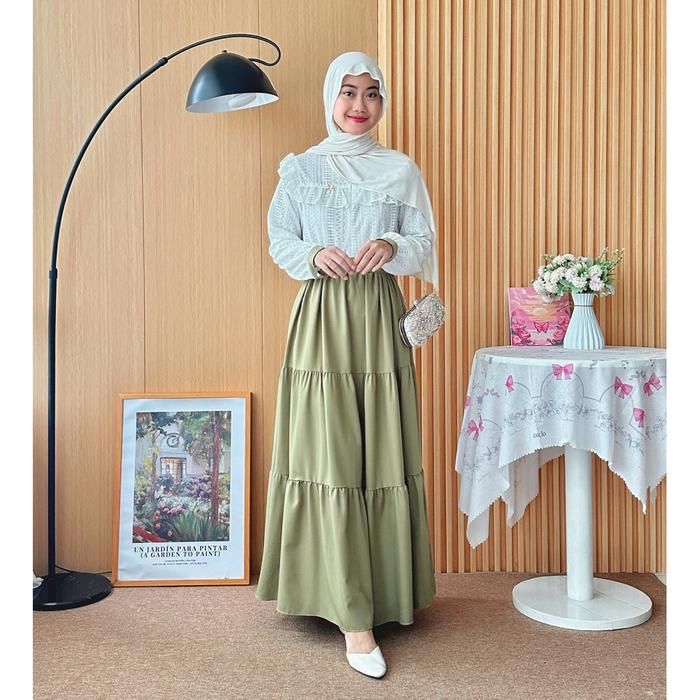 TERLSRISS Emelyn Dress Brukat Lamaran Kondangan Lebaran By MeeClo PREMIUM