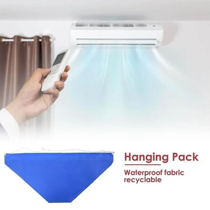 Sarung Cuci Ac Plastik Cover Cuci Ac Cover Cuci Ac Bluefins Conditioner Cleaning Cover Tahan Air Kan