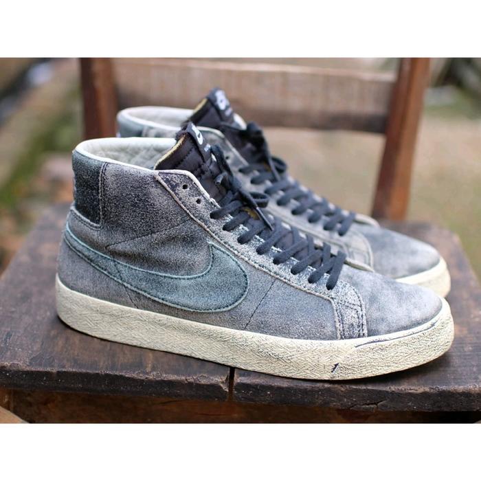 Nike Blazer Premium Leather Faded Black Kulit not Vans Converse Dr Martens Timberland Caterpillar Ec