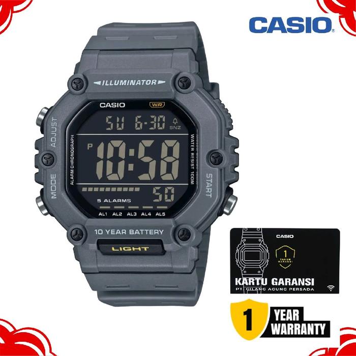 Casio Digital Pria AE-1600H-8BVDF / Casio AE-1600H-8BV Original & Garansi