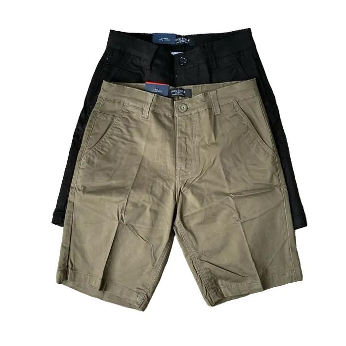 Riyu Style Celana Katun Pendek Pria Dewasa bahan Katun Premium Slimfit Keren Santai