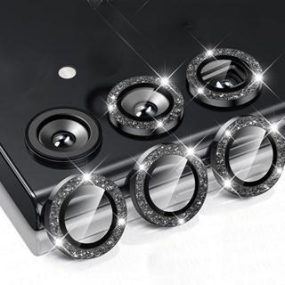 1 Set RING GLITTER Camera Samsung S24FE S24 S24+ S24 Ultra S23FE S23 S23+ S23Ultra S22Ultra Tempered