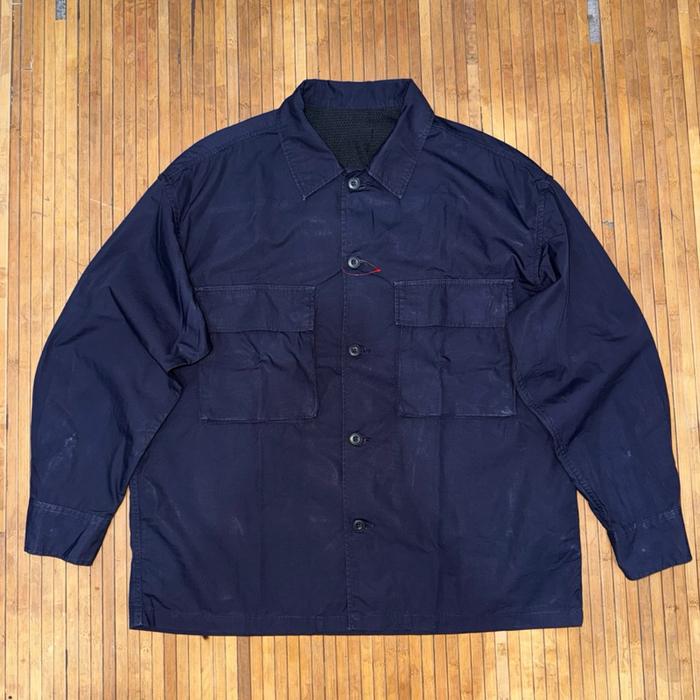 GU By UNIQLO DARK NAVY MILITARY M65 OG 107 WORK WEAR DOUBLE POCKET LONG SLEEVE UTILITY SHIRT orslow