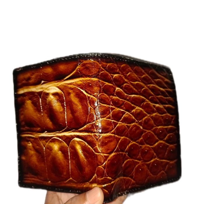 Dompet lipat kulit buaya ori merauke Uang Pria
