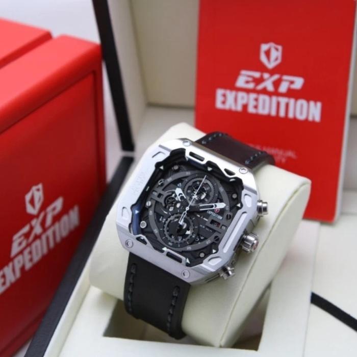 JAM TANGAN PRIA EXPEDITION E6826 E 6826 ORIGINAL TALI KULIT