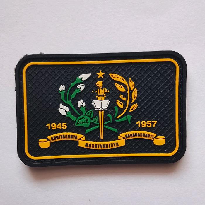 patch rubber 3d AKMIL tempelan karet velcro/perekat kretekan karet