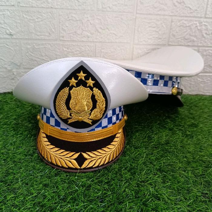 Topi PET LANTAS PAMEN POLRI / PET LANTAS PAMEN POLISI / PET POLANTAS PAMEN POLRI