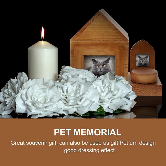 Cremation Urn Pet Cinerary Casket Personalized Photo Wood Memorial
