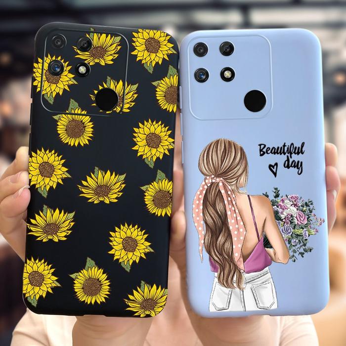 For Realme Narzo 50A 50i Case 2021 Silicone Capa Pretty Girls