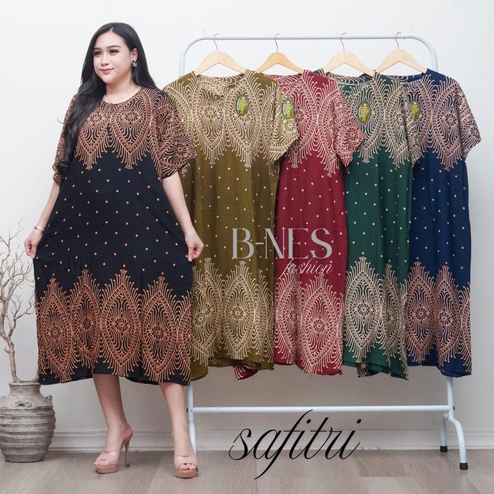 daster batik jumbo ld 125 rayon adem nyaman kancing busui bumil ibu hamil menyusui terbaru motif saf
