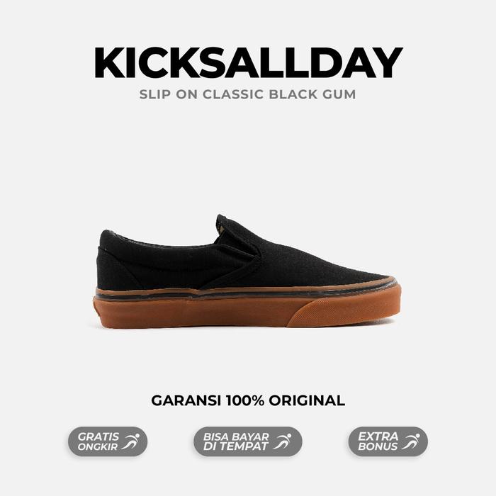 Vans Slip On Classic Black Gum - BNIB Original