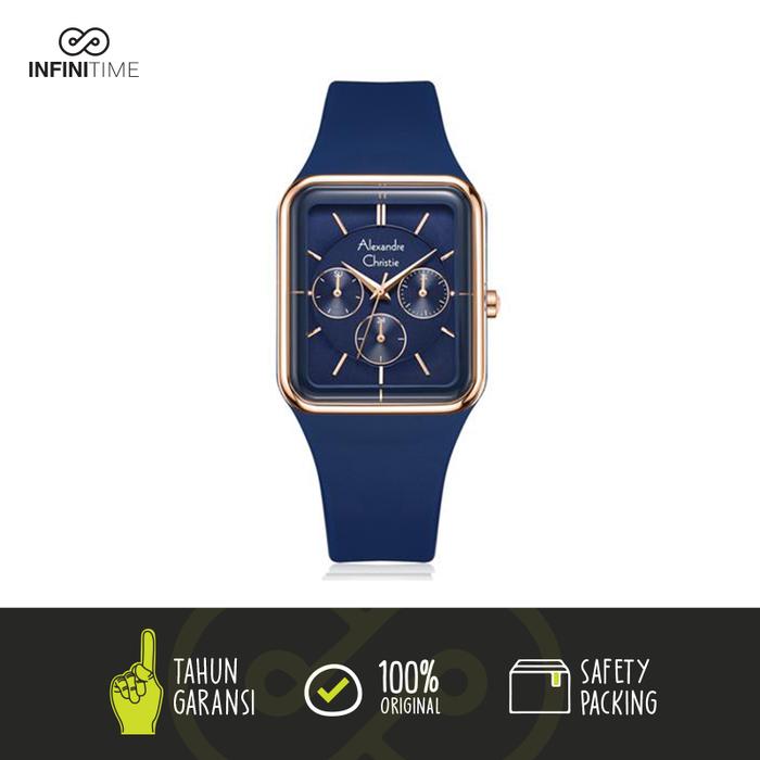 Jam Tangan Alexandre Christie AC 2744 Biru Rosegold Wanita
