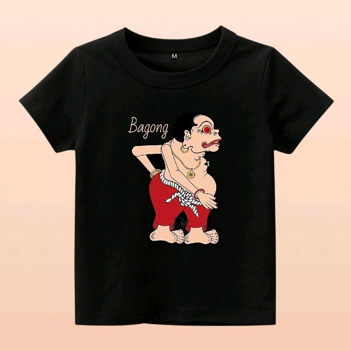 Baju kaos anak gambar pewayangan karakter Bagong