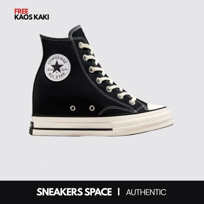 SEPATU CONVERSE CHUCK TAYLOR ALL STAR WEDGE HI DAYS AHEAD BLACK ORIGINAL