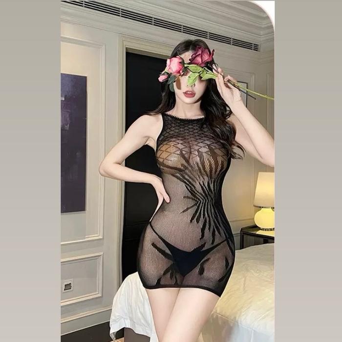 Bodystocking Bodysuit Jaring Fishnet B9070 / Baju SeksI Wanita Lingerie Dress