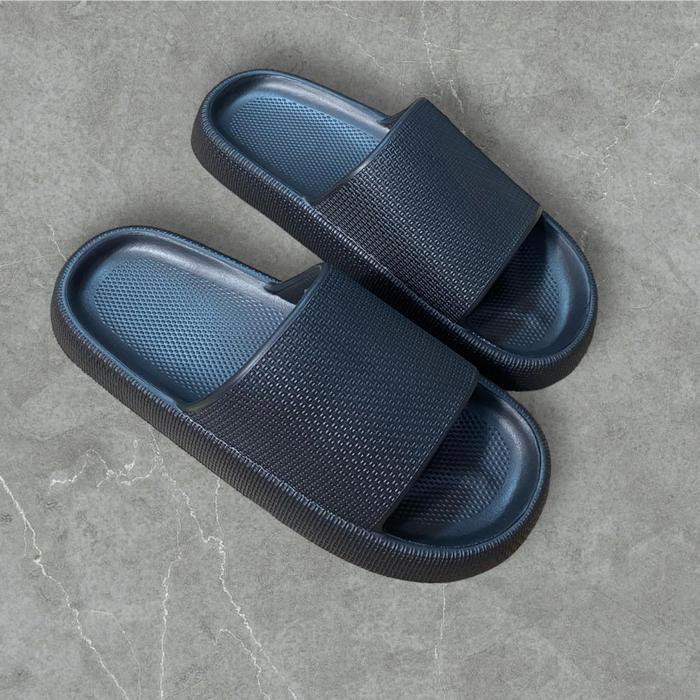 Sandal Slop Pria Eva Sendal Slide Crush Man Slip On Selop Premium High Quality Shoes Shoes Hitam