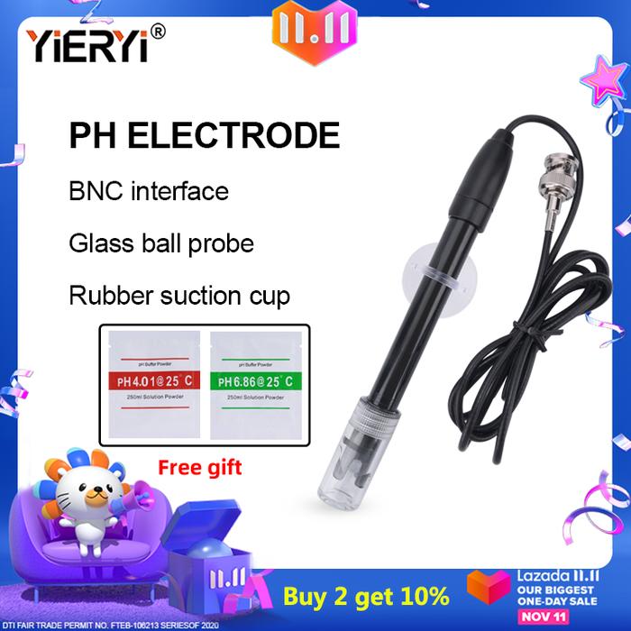 Yieryi Alat Pengukur PH Elektroda, Konektor BNC Sensor Pengukur PH