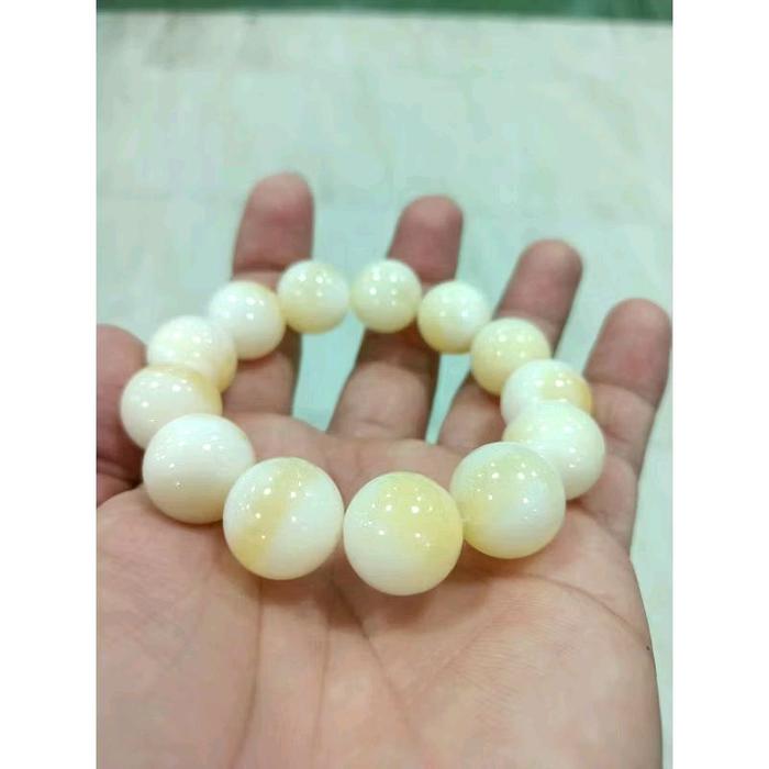 Gelang Bahan Kulit Kerang Asli Serat Warna Emas