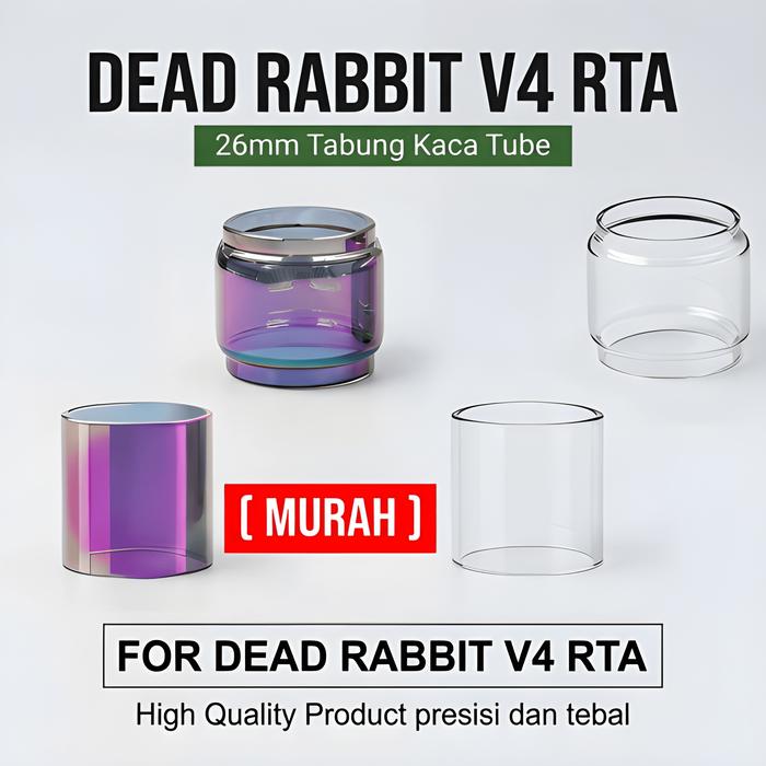 FAST MOVING Kaca Dead Rabbit V4 Clear Straight Replacement Glass