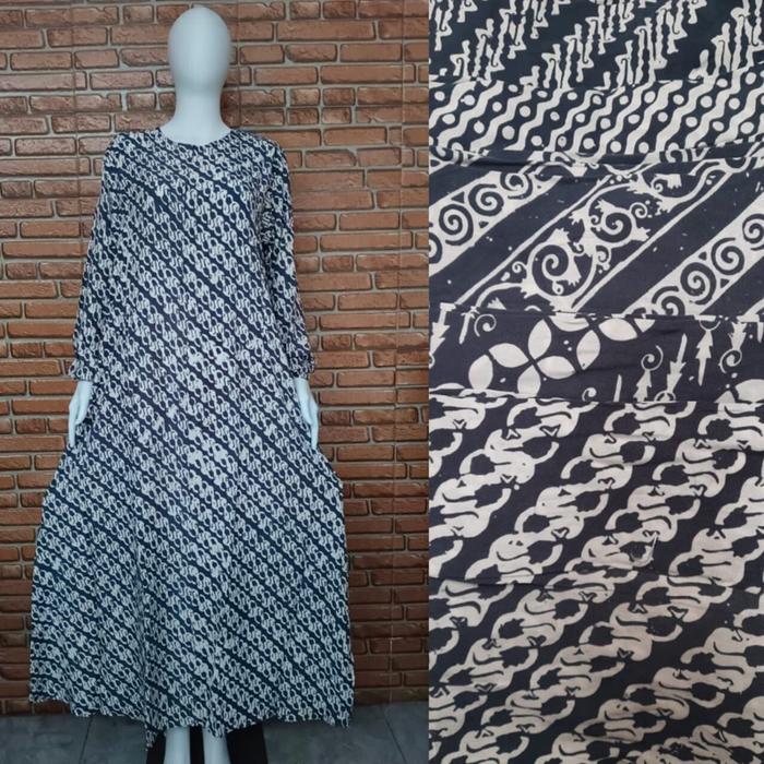 Abaya bilqis ceria batik  daster  wanita Muslim Dress Motif Dewasa Rayon