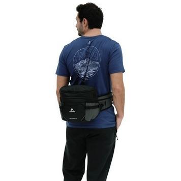 Eiger Metamorph 8+7L Lumbar Bag Warna Hitam Tas multifungsi  yang dapat digunakan sebagai tas pingga
