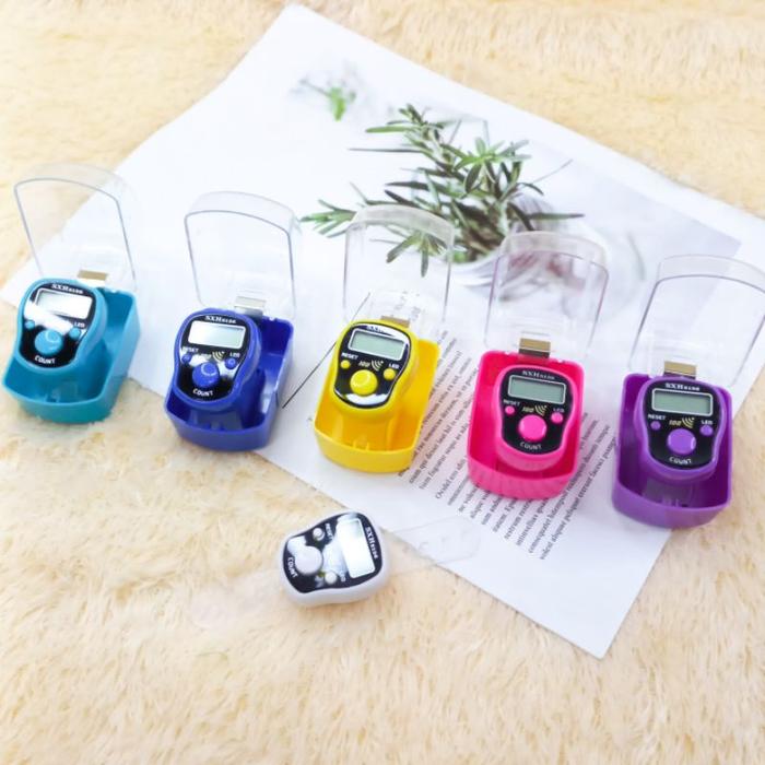 Tasbih Digital Motif Marmer Bunyi 100 + Lampu LED Premium Counter