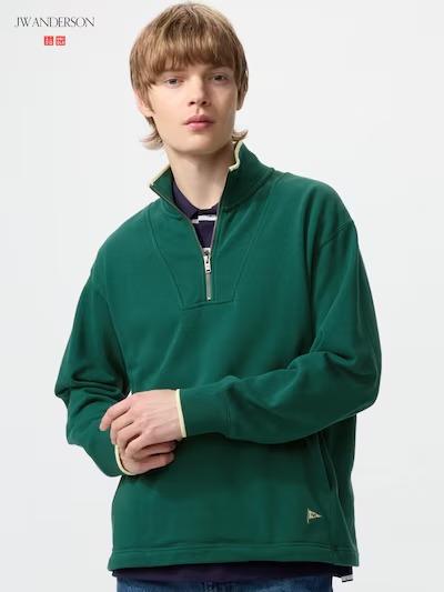 SALE!! Men Jaket Sweat Pullover Ritsleting Lengan 1/2 UNIQLO JWA JW ANDERSON JASTIP