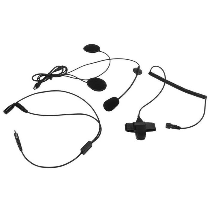 Mikrofon Headset Helm Hitam Suara Jernih Mikrofon Earpiece Sepeda