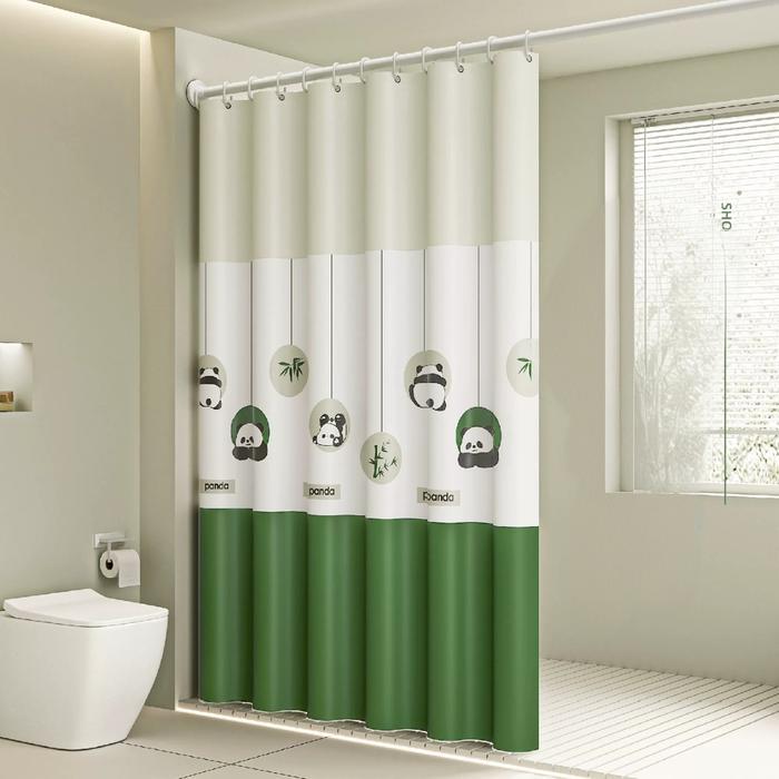 Tirai kamar mandi shower curtain/Tirai shower anti air motif/Shower curtain waterproof