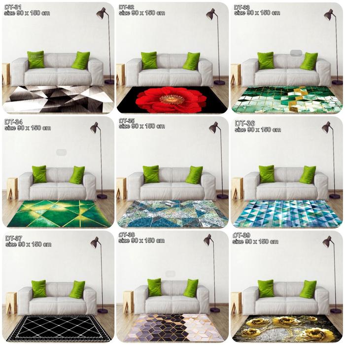 Karpet Lantai Karpet Permadani Karpet karakter Karpet Bulu Ruang Tamu Anti Slip Ukuran 90Cm X 150Cm 