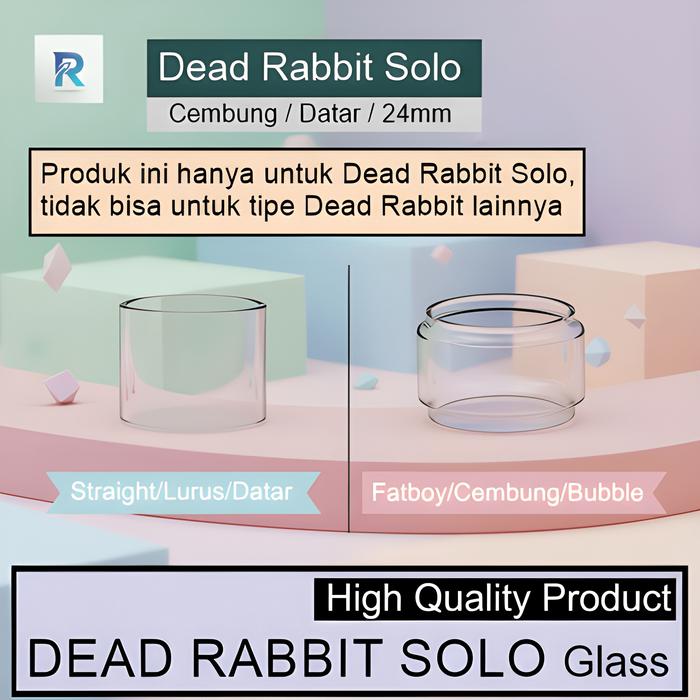 MURAH Dead Rabbit Solo RTA Replacement Glass | 24mm | Kaca Tabung Tank 24
