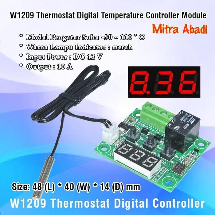 Temperature Controller / Digital Thermostat Controller W1209 Relay 1CH