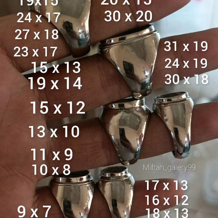 Emban cincin ring akik alpaka polos